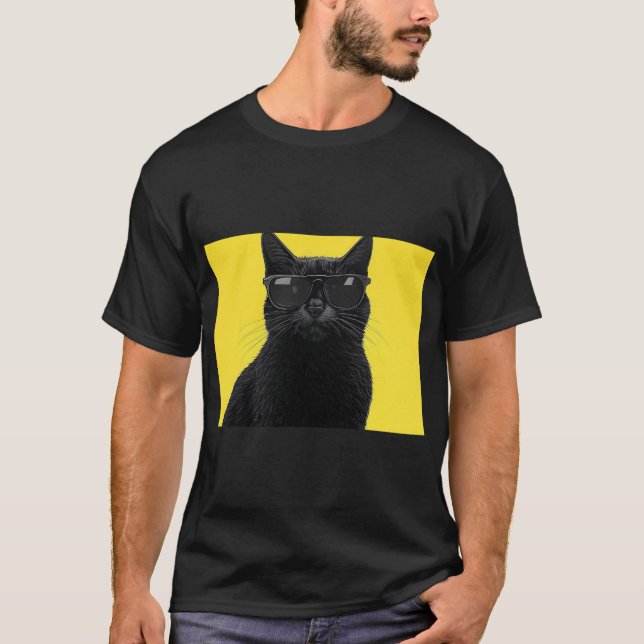 Camiseta Sunglass Cat (Frente)