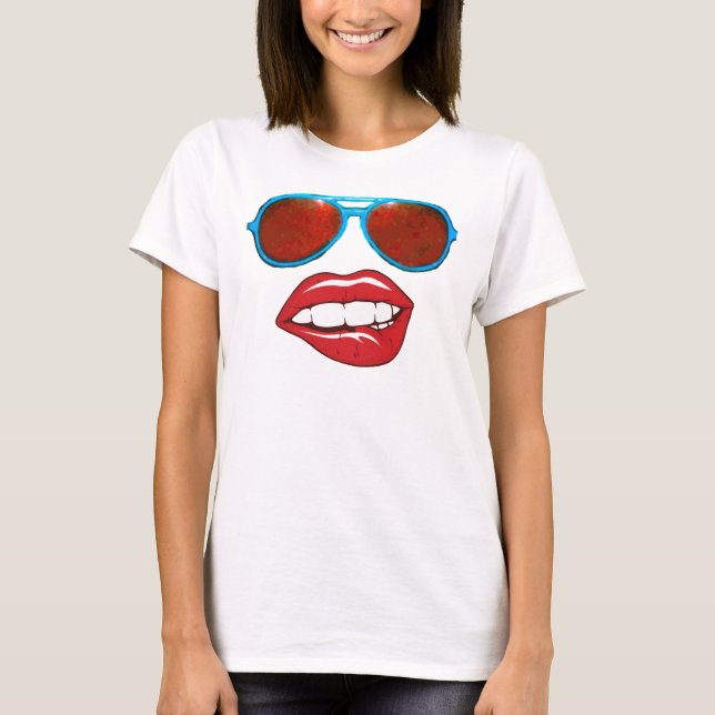Camiseta Sunglass - Sorria Feliz Face (Frente)