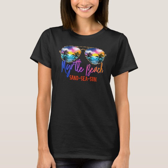 Camiseta Sunglasses Myrtle Beach Carolina Vacation Family G (Frente)