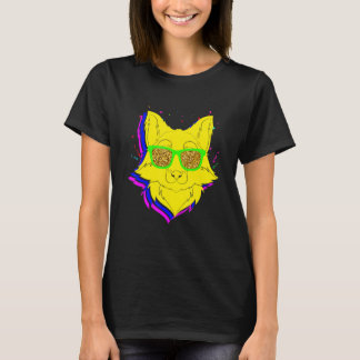Camiseta Sunglasses Party Animal Cool Forest Animal Fox