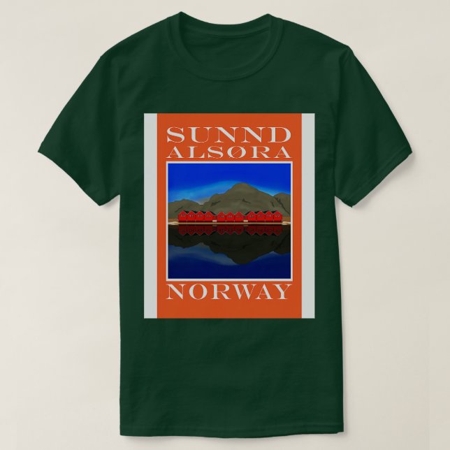 Camiseta Sunndalsora Noruega Escandinava (Frente do Design)