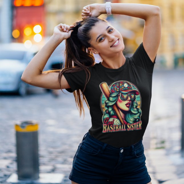 Camiseta Sunny Batter: Irmã Legal Baseball (Criador carregado)