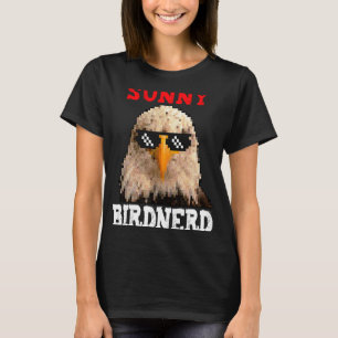 Camiseta Sunny Birdnerd Retro Pixel Eagle Óculos de sol Des