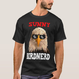 Camiseta Sunny Birdnerd Retro Pixel Eagle Óculos de sol Des