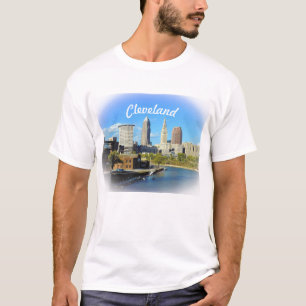 Camiseta Sunny Cleveland River Skyline