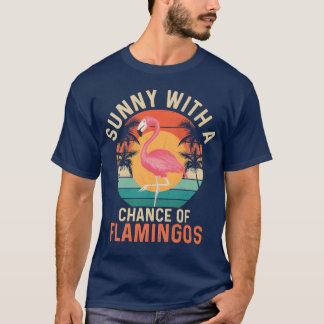 Camiseta Sunny Com Possibilidade De Flamingos De Pássaro Ro