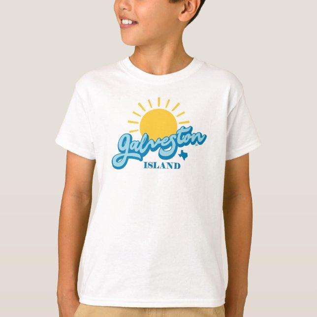 Camiseta Sunny! Galveston Island Texas (Frente)