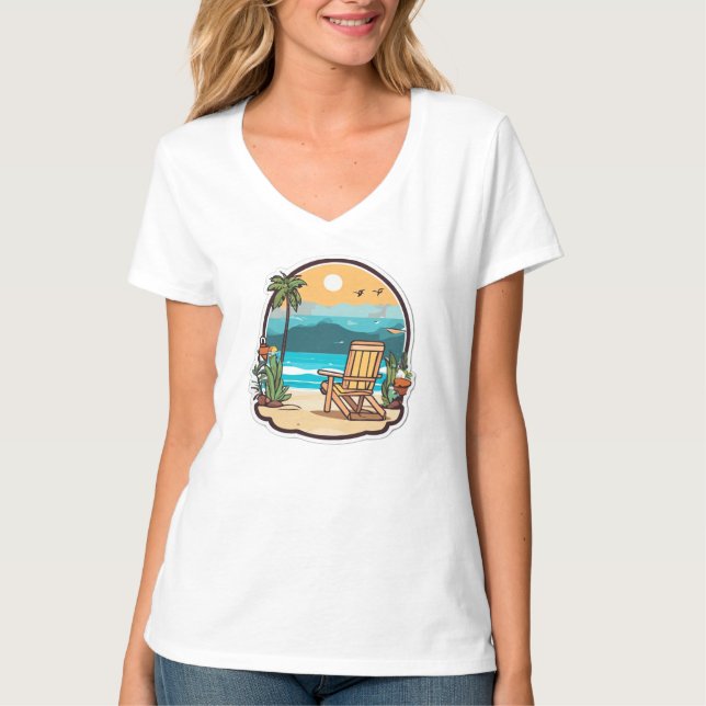 Camiseta Sunny Shores Minimalist Tee (Frente)