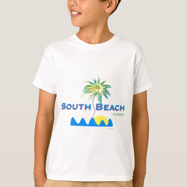 Camiseta Sunny South Beach, Florida (Frente)