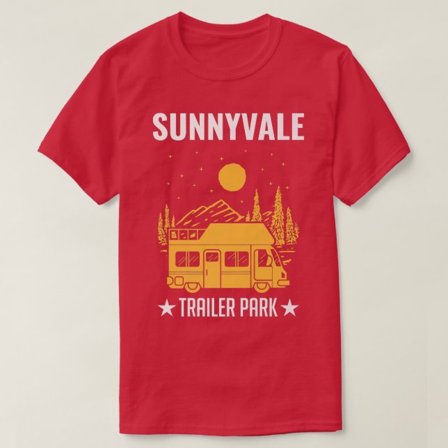 Camiseta Sunnyvale Trailer Park Mobile Home Truck2626 (Frente do Design)