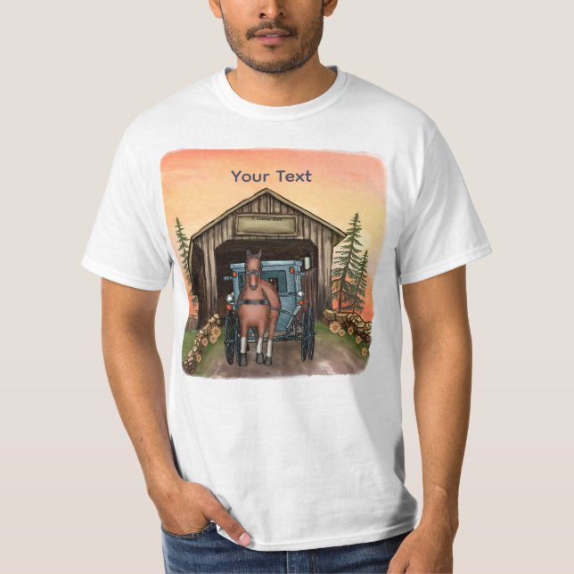 Camiseta Sunrise Covered Bridge (Frente)