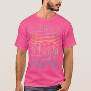 Camiseta Sunrise Excelente de Verão ao ar livre acampamento