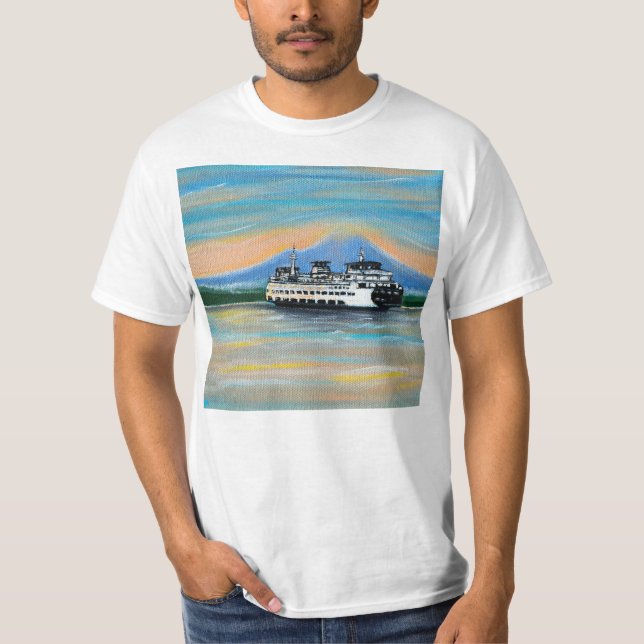 Camiseta Sunrise Ferry Painting (Frente)