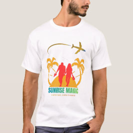 Camiseta Sunrise Love Silhouette – Romantic Couple Beach