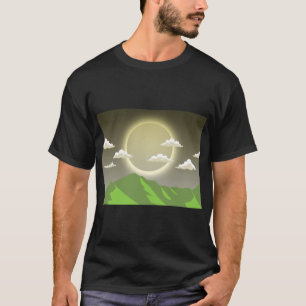 Camiseta Sunrise Sobre A Cena De Montanha