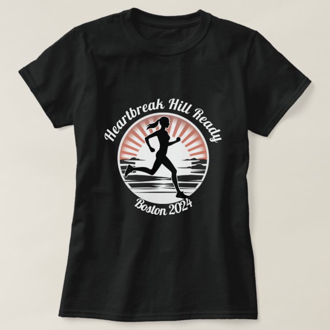 Camiseta Sunrise Stride, Maratona de Boston (Frente do Design)
