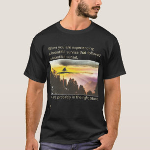 Camiseta Sunrise Sunset Famosa Cotação Art Ter Scott