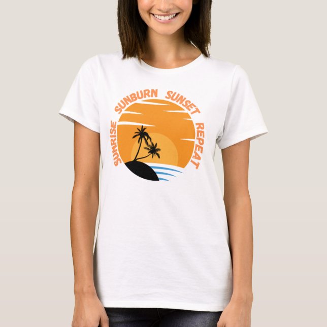 Camiseta Sunrise Sunset Repetir (Frente)