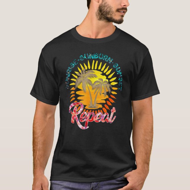 Camiseta Sunrise Sunset Repetir Boho Summer Vibes (Frente)