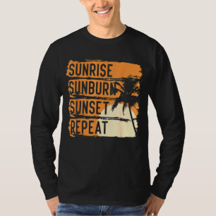Camiseta Sunrise Sunset Repetir E Verão E Praia V
