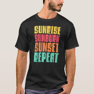Camiseta Sunrise Sunset Repetir Música country verão
