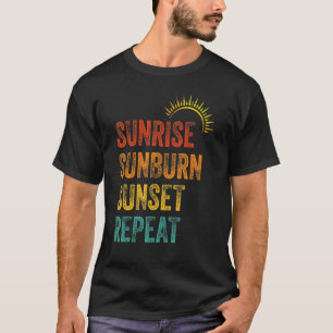 Camiseta Sunrise Sunset Repetir Vintage Retro Sunshin