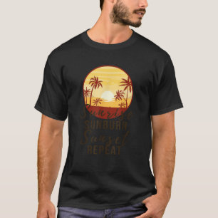 Camiseta Sunrise Sunset Repito Retrato Retrô Vaga Verão