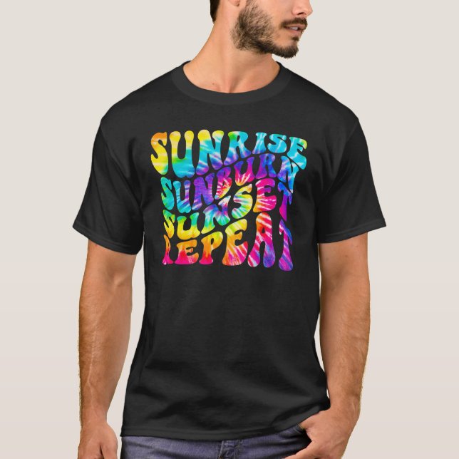 Camiseta Sunrise Sunset Repito Tie Dye Verão (Frente)