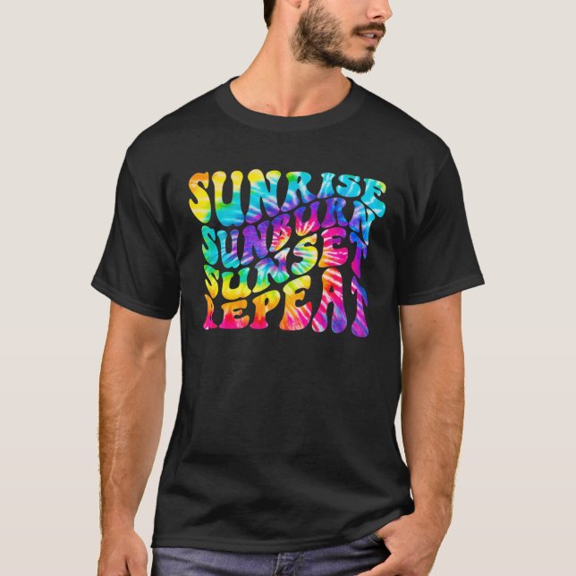 Camiseta Sunrise Sunset Repito Tie Dye Verão (Frente)