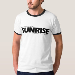 Camiseta SUNRISE Um Novo Design de Teto Inicial
