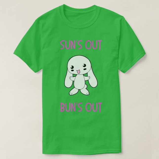 Camiseta Sun's Out Bun's Out Cute Fofinho Coelho (Frente do Design)