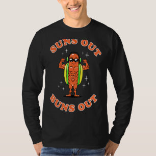 Camiseta Suns Out Buns Out Hotdog Comida