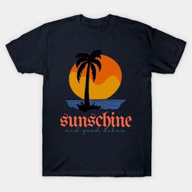 Camiseta sunschine e boas vibrações - Summer Vibes (sunschine and good vibes - Summer Vibes)