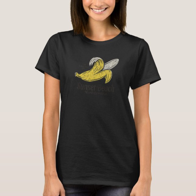 Camiseta Sunset Beach, NC Summertime Vacationing Banana Pre (Frente)