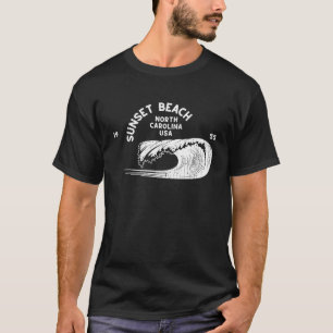 Camiseta Sunset Beach NC Summertime Vacationling Wav
