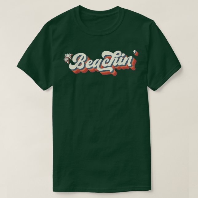 Camiseta Sunset Beach Vacation Palm Tree Sand and Sun Beach (Frente do Design)