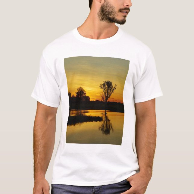 Camiseta Sunset, Billabong Amarelo (Frente)