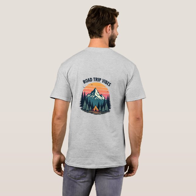 Camiseta Sunset Camping T-Shirt (Parte Traseira Completa)