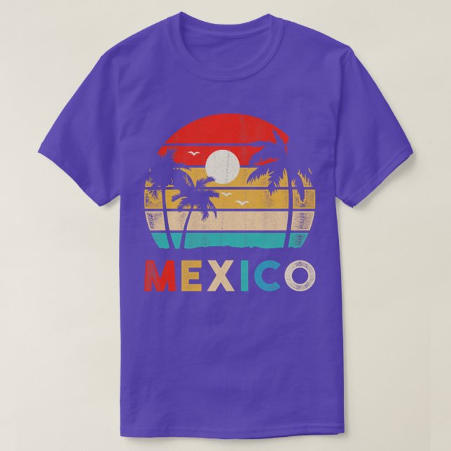 Camiseta Sunset Cancun Beach México Retro Mexicano (Frente do Design)