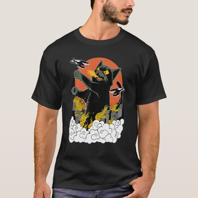 Camiseta Sunset Catzilla Japonês (Frente)