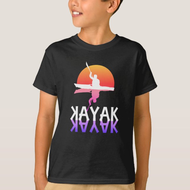 Camiseta Sunset Colorido E Kayak (Frente)