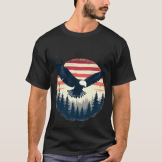 Camiseta Sunset da Floresta Americana de Águia