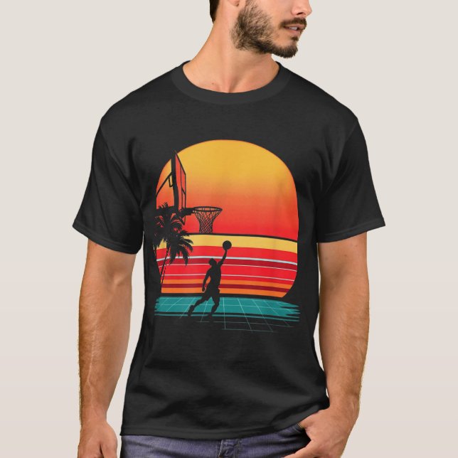 Camiseta Sunset de Basquete Retroativo (Frente)