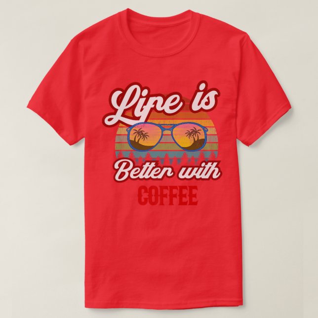 Camiseta Sunset de Café Retroativo (Frente do Design)