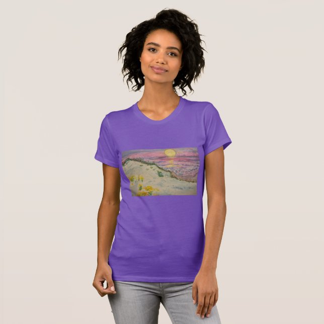Camiseta Sunset de praia (Frente Completa)