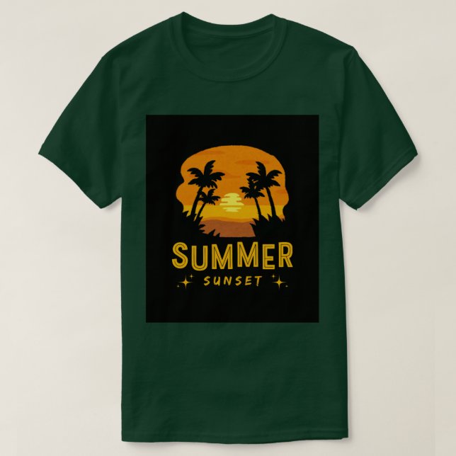 Camiseta Sunset de Verão (Frente do Design)