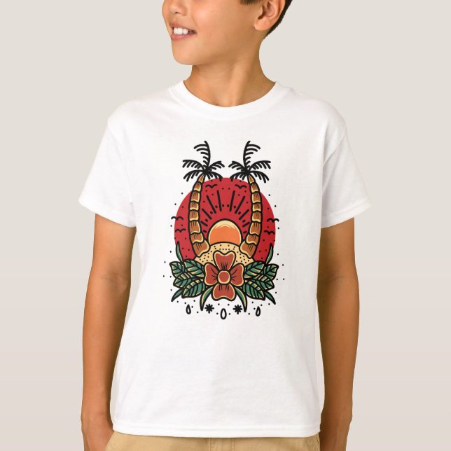 Camiseta Sunset de Verão (Frente)
