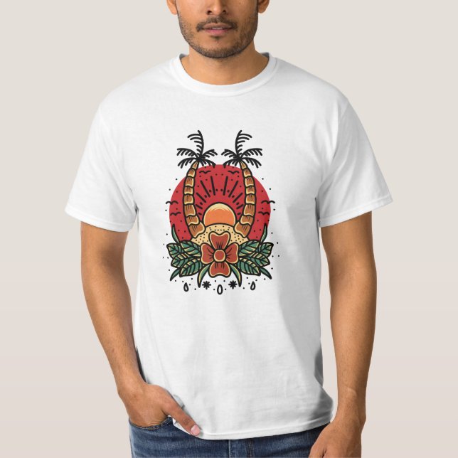Camiseta Sunset de Verão (Frente)