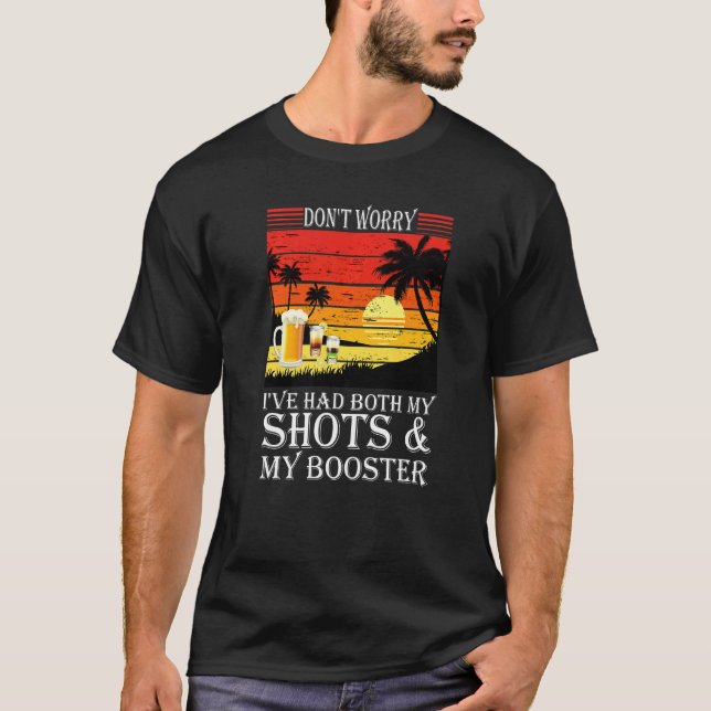 Camiseta Sunset de Verão Não se preocupe Eu tive meus dois  (Frente)