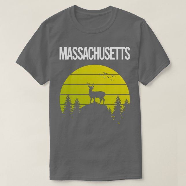 Camiseta Sunset Deer Massachusetts (Frente do Design)